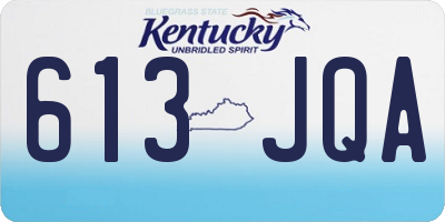 KY license plate 613JQA