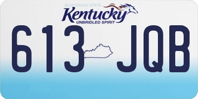 KY license plate 613JQB