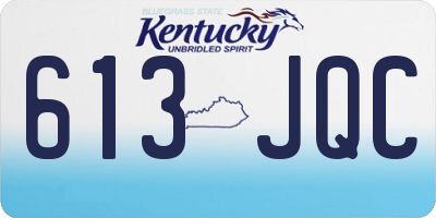 KY license plate 613JQC