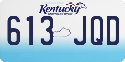 KY license plate 613JQD