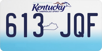 KY license plate 613JQF