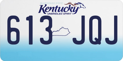 KY license plate 613JQJ