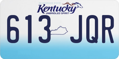 KY license plate 613JQR