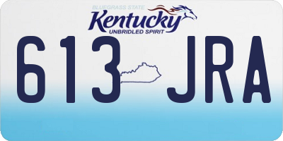 KY license plate 613JRA