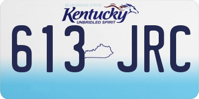KY license plate 613JRC