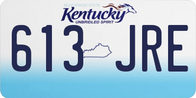KY license plate 613JRE