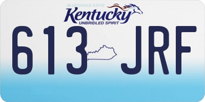 KY license plate 613JRF