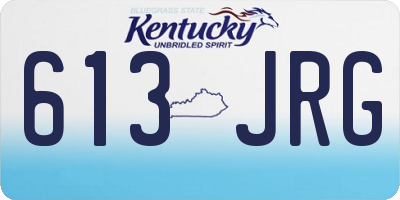 KY license plate 613JRG