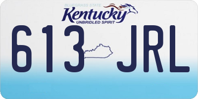 KY license plate 613JRL