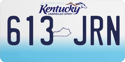KY license plate 613JRN
