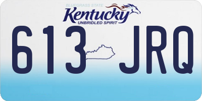KY license plate 613JRQ