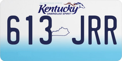 KY license plate 613JRR