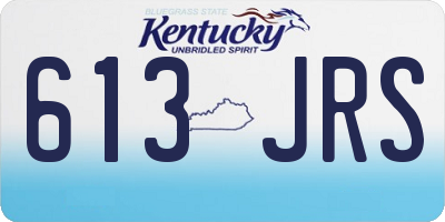 KY license plate 613JRS