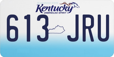KY license plate 613JRU