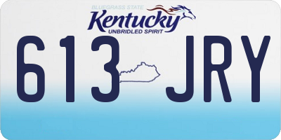 KY license plate 613JRY