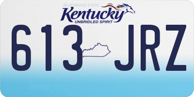 KY license plate 613JRZ