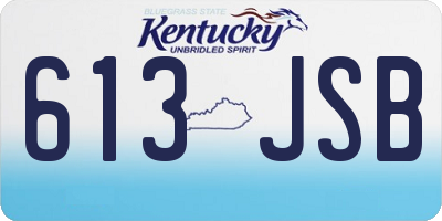 KY license plate 613JSB
