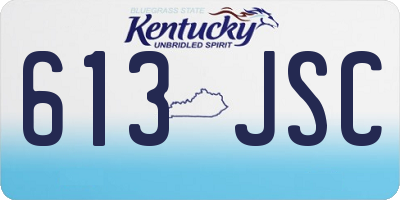 KY license plate 613JSC