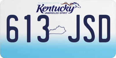 KY license plate 613JSD