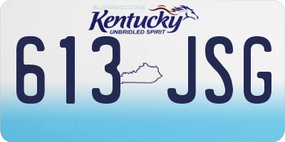 KY license plate 613JSG