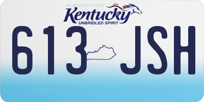 KY license plate 613JSH