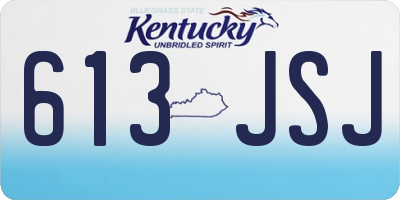 KY license plate 613JSJ