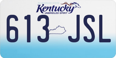 KY license plate 613JSL