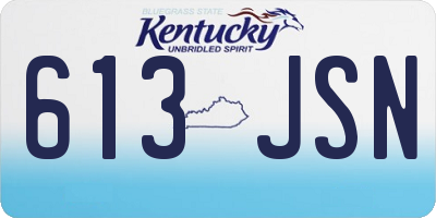 KY license plate 613JSN