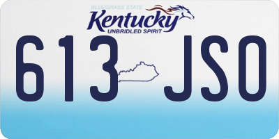 KY license plate 613JSO