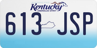 KY license plate 613JSP