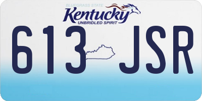 KY license plate 613JSR