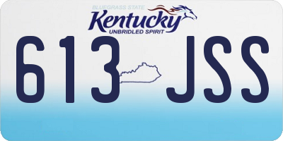 KY license plate 613JSS