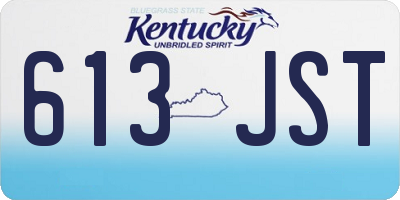 KY license plate 613JST