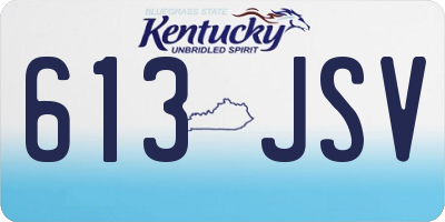 KY license plate 613JSV