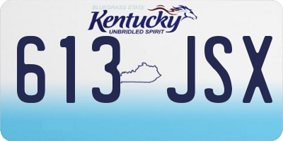 KY license plate 613JSX