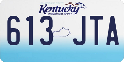 KY license plate 613JTA