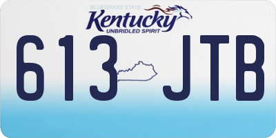 KY license plate 613JTB