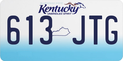 KY license plate 613JTG