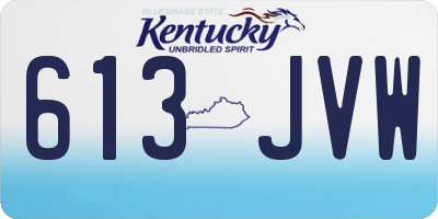 KY license plate 613JVW
