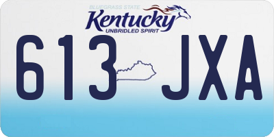 KY license plate 613JXA