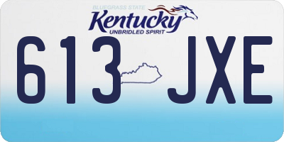 KY license plate 613JXE