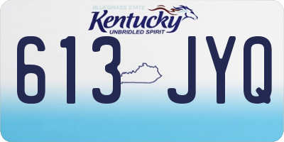 KY license plate 613JYQ