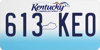 KY license plate 613KEO