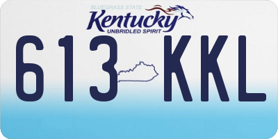 KY license plate 613KKL