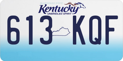 KY license plate 613KQF