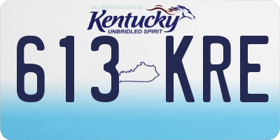 KY license plate 613KRE