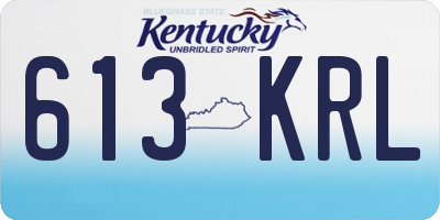 KY license plate 613KRL