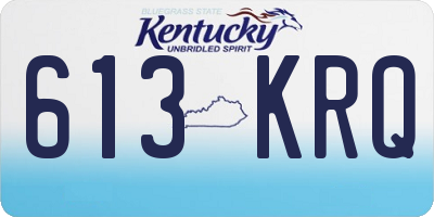 KY license plate 613KRQ