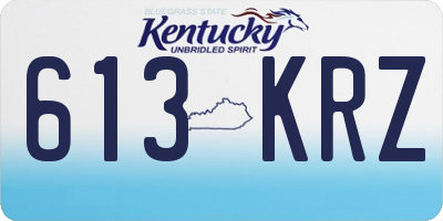 KY license plate 613KRZ