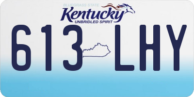KY license plate 613LHY